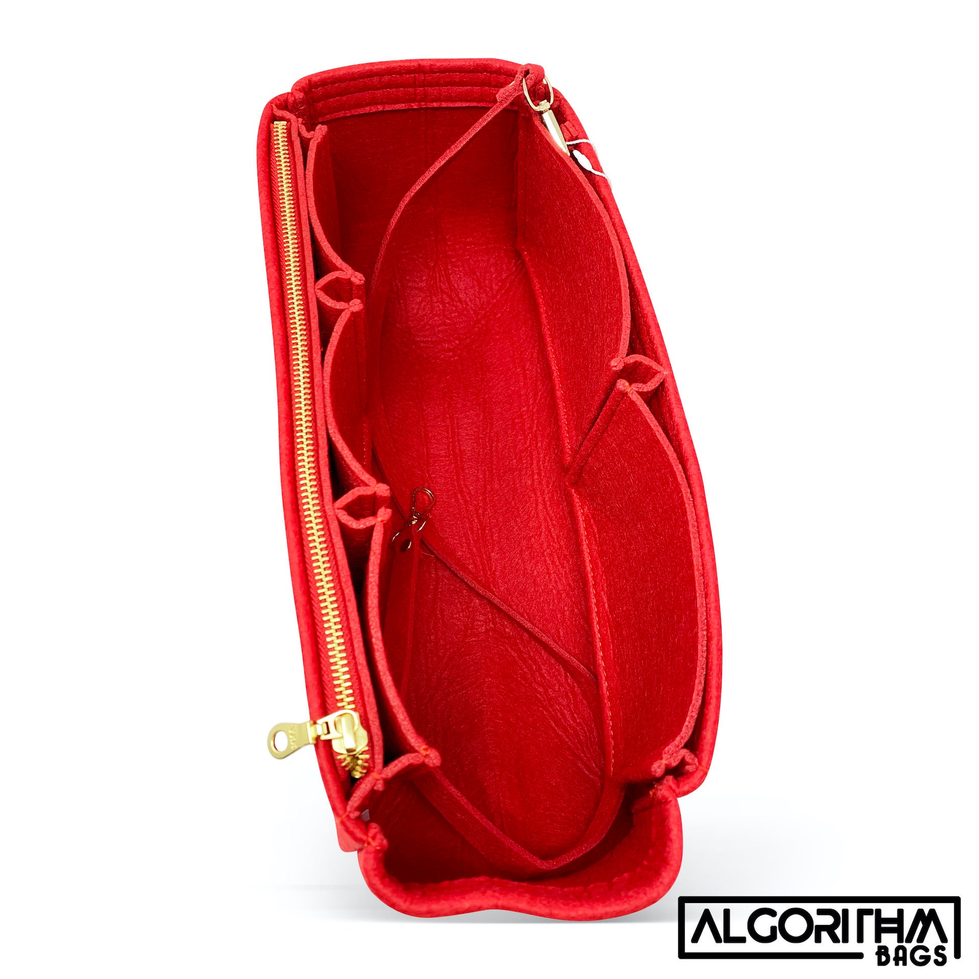 AlgorithmBags Purse Organizer Insert | designed for Louis Vuitton LV Speedy  30 35 40 25 | Luxury Liner Shaper Divider (30, Red)