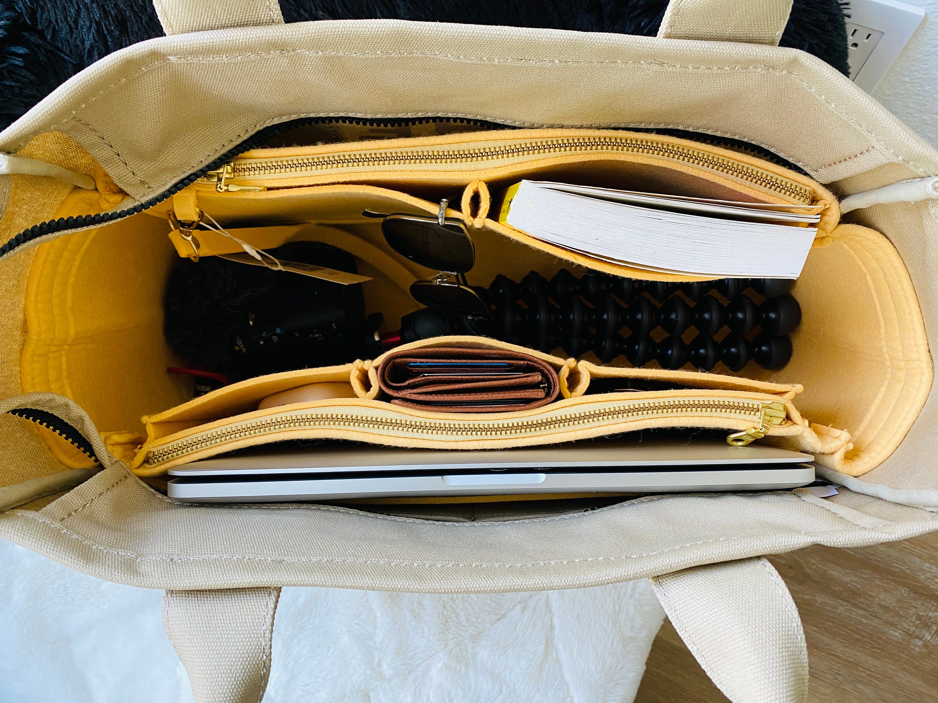  AlgorithmBags Purse Organizer Insert with zippers