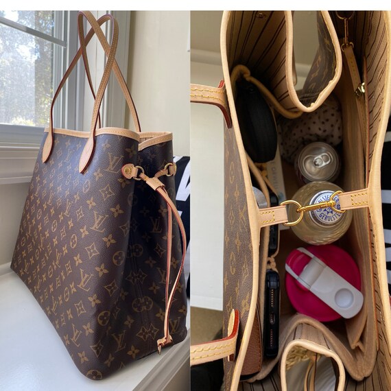 Purse Organizer for Louis Vuitton Neverfull mm Rose Ballerine 3mm Felt