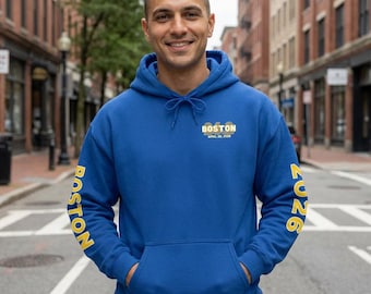 Sudadera con capucha Boston 26.2 Maratón Mapa / Carrera 2026