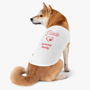 Custom Dog Tank, Dog Shirt, Funny Dog T-shirt, Running Buddy Dog Shirt, Personalized Dog Shirt, Name Dog Tank