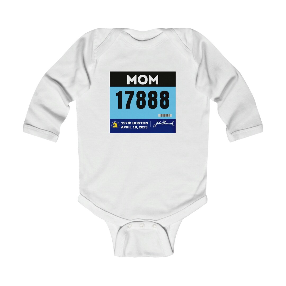 Boston Bib Onesie Boston Infant Long Sleeve Onesie Support Etsy
