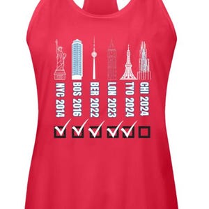 Chicago Race Day Tank,  Womens  Racerback Tank, Personalized Chicago Tank, Performance Tank, Custom Date and Major Dates