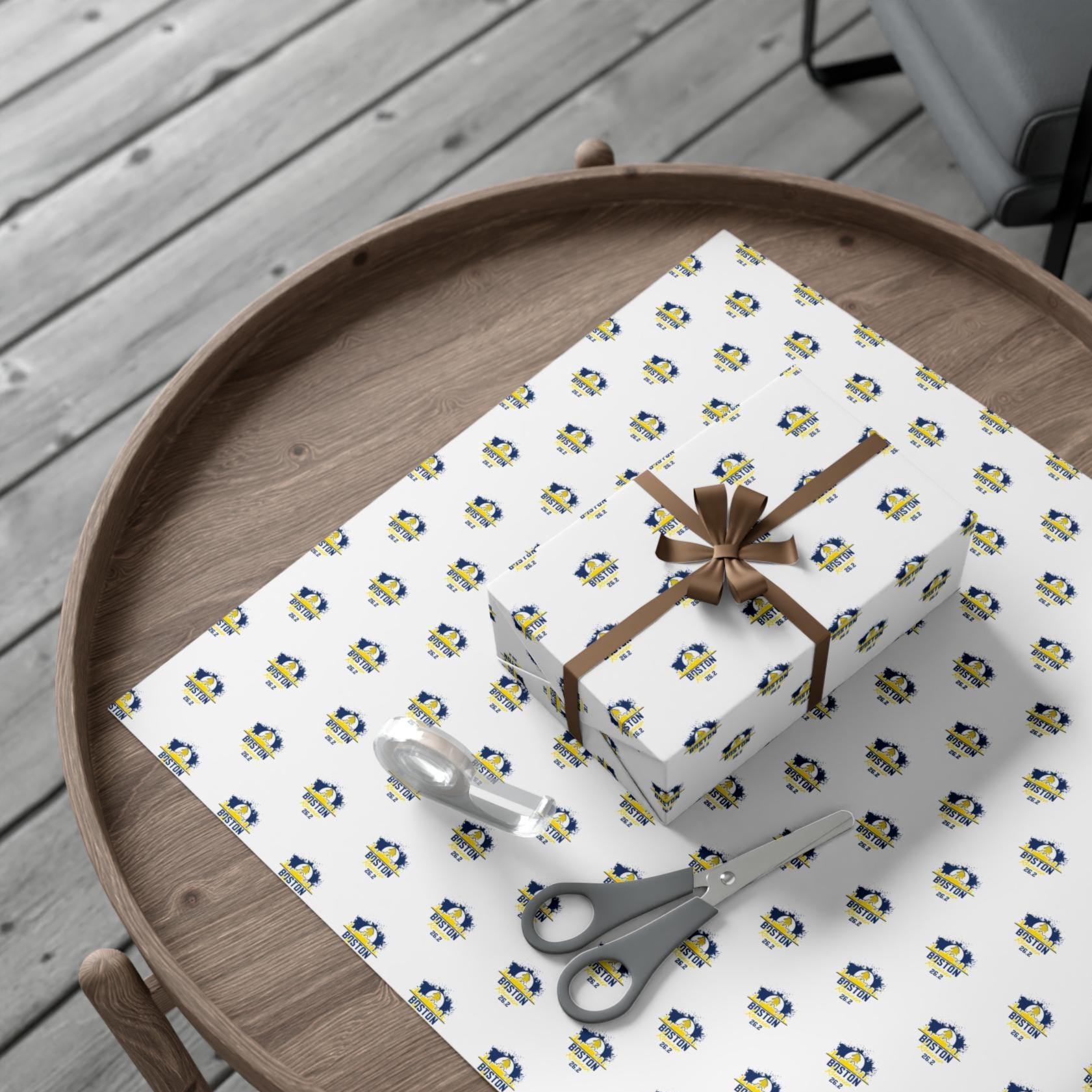 Wrapping paper, Boston Runner Marathon Gift Wrap Papers, 26 2 Design, Holiday, Gift Wrap Sheets, Running Theme, Sports Celebration