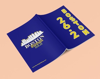 Boston Skyline, 26.2, 120 Line pages, Marathon Journal, Gift for Runner, 2025 Boston