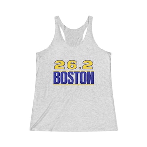 26.2 Boston Training Tank, Women&#39;s Tri-Blend Racerback Tank, 2025, Boston, Chasing Unicorns