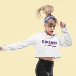Sudadera corta con capucha de Chicago, regalo para corredores de maratón de 26.2