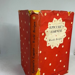 Epicures&#39;s Corner World Recipes by Maria Kozslik Donovan, hardcover cookbook, 173 pages