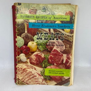 Vintage 1962 Meat Cookbook: American Home Economics Recipes