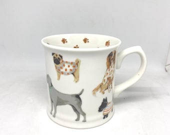 Vintage Dogs in Coats Coffee Mug - Cooksmart England