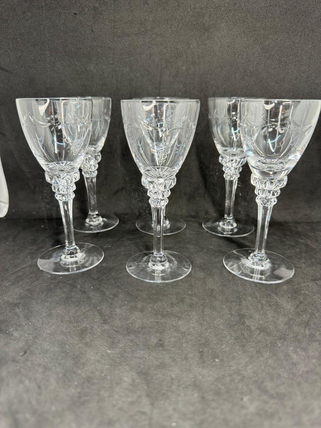 Port Diffin Vintage Tiffin-franciscan Crystal Port Wine Glasses - Mimi Pattern, Set ...