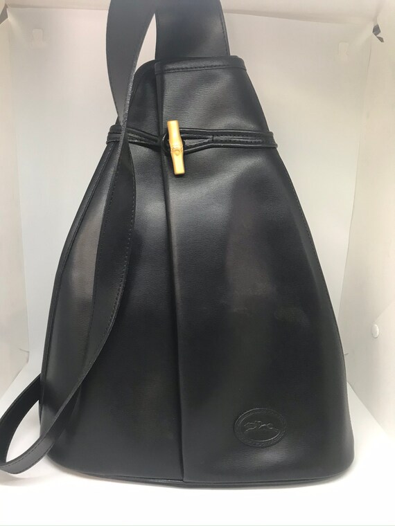Longchamp Vintage Roseau Leather Sling Backpack One Strap  display picture 1