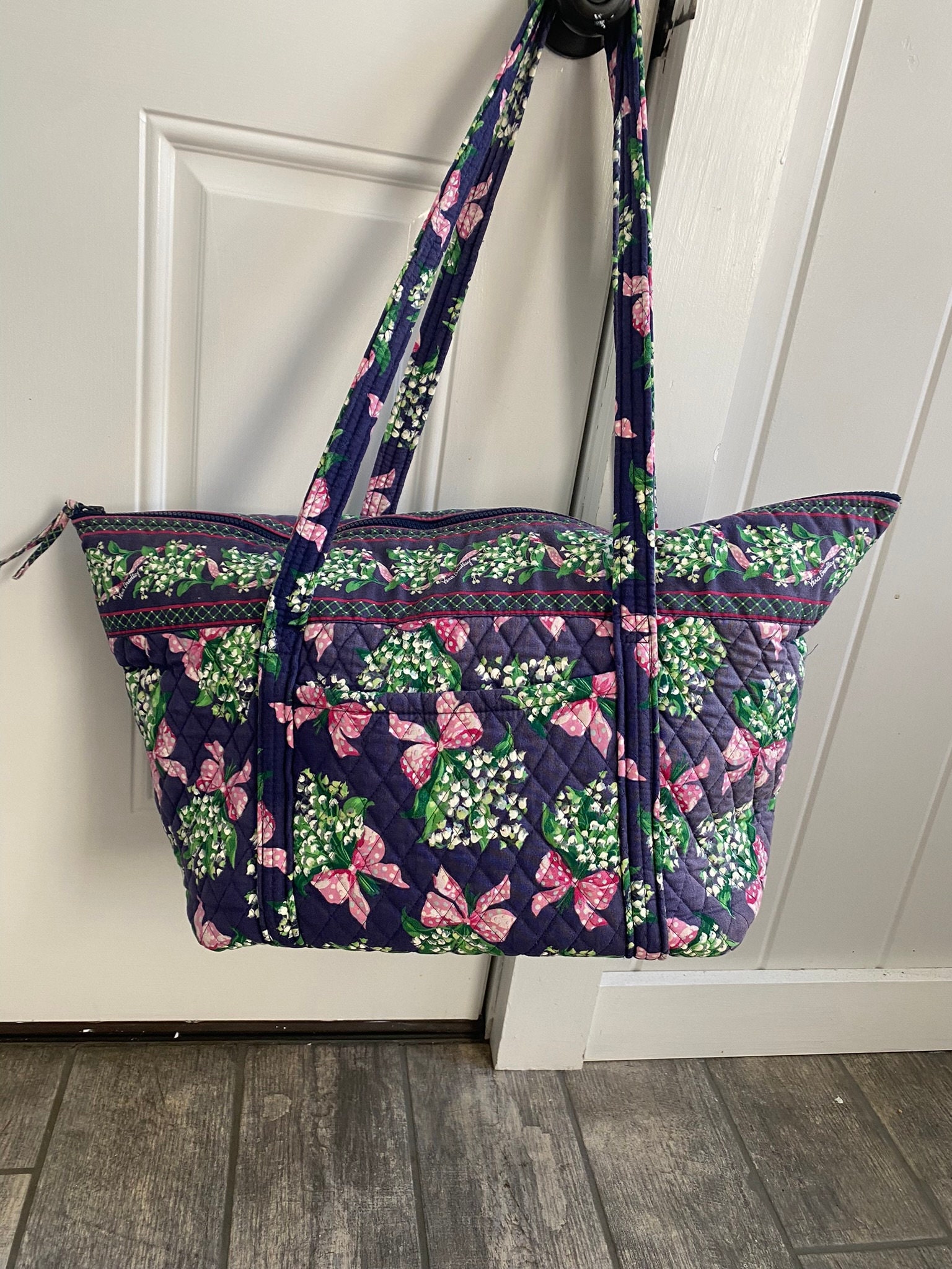 Vintage Vera Bradley Return to Happiness Pattern Large Tote