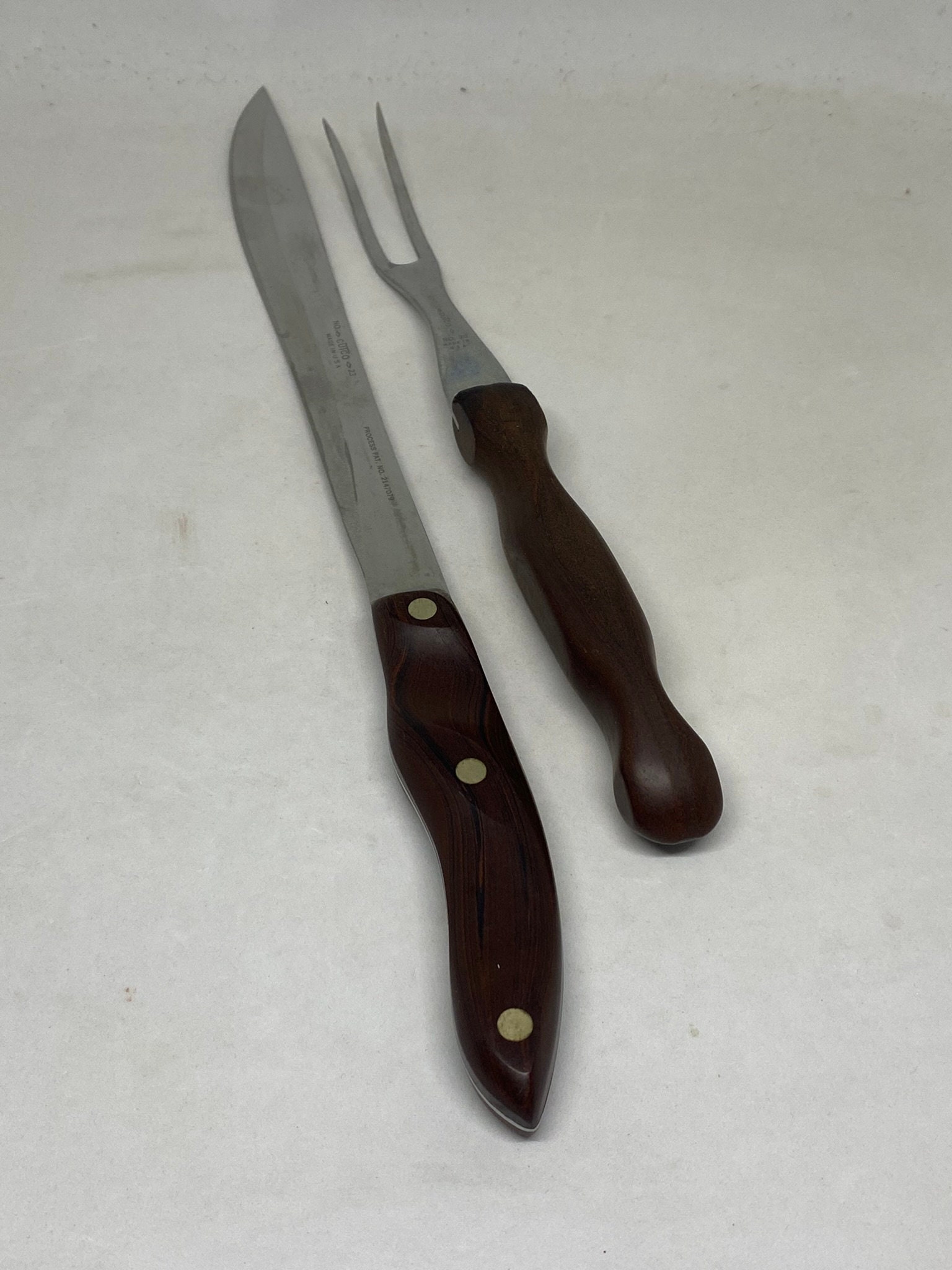 Cutco No. 47 Set of 8 Vintage Steak Table Knives Smooth Blade with Wooden  Tray
