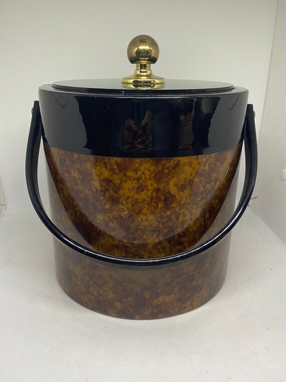 Morgan Designs Bucket Brigade, Vintage Ice Bucket, Tortoise