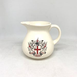 Vintage Prinknash Pottery Creamer: London Coat of Arms Pitcher