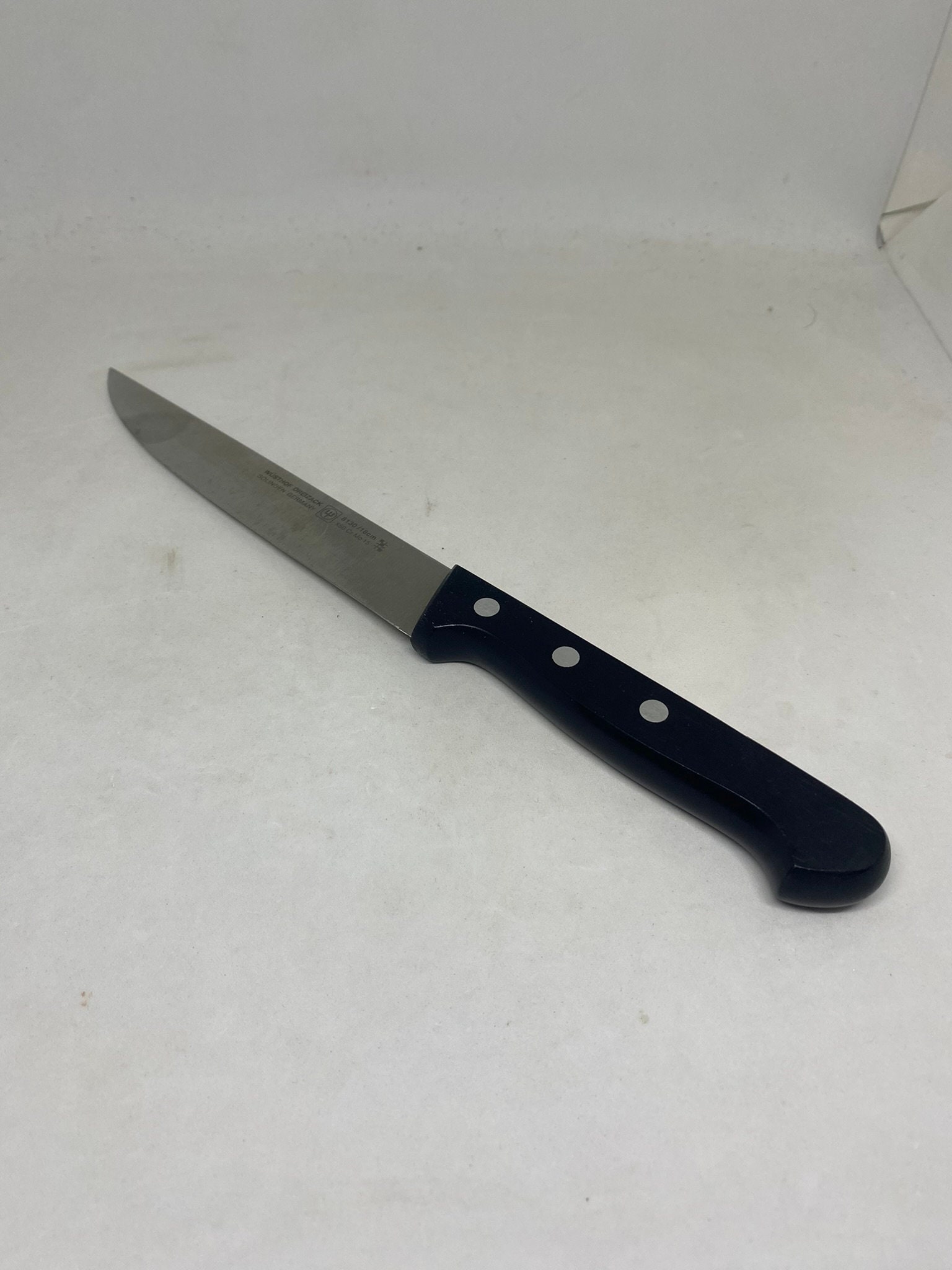 Vintage Wusthof Dreizack Solingen Germany Chefs Knife, 8130, 6