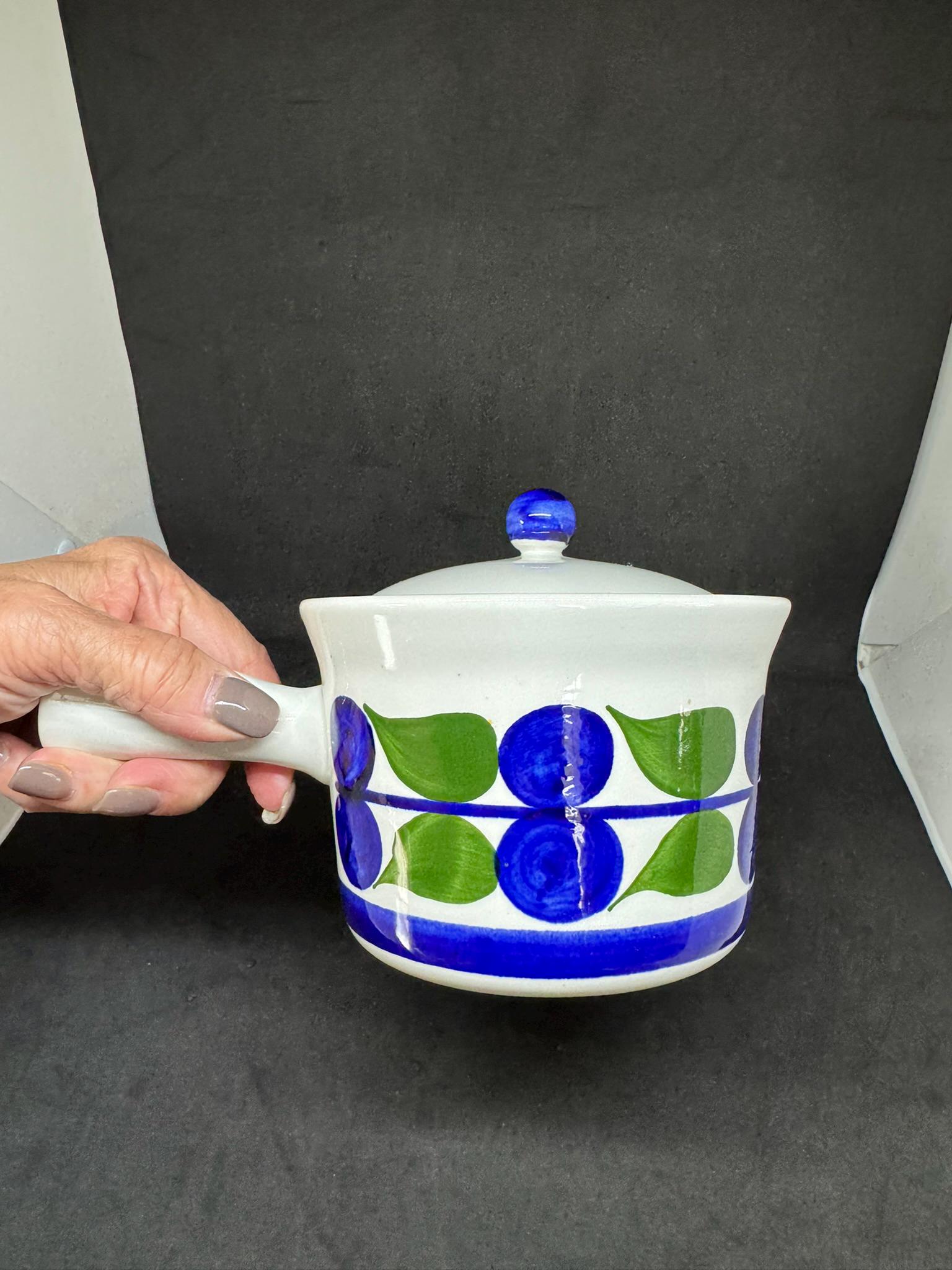 Swedish Ceramic Casserole Pot With Lid, Rorstrand VDN F555, 1970s