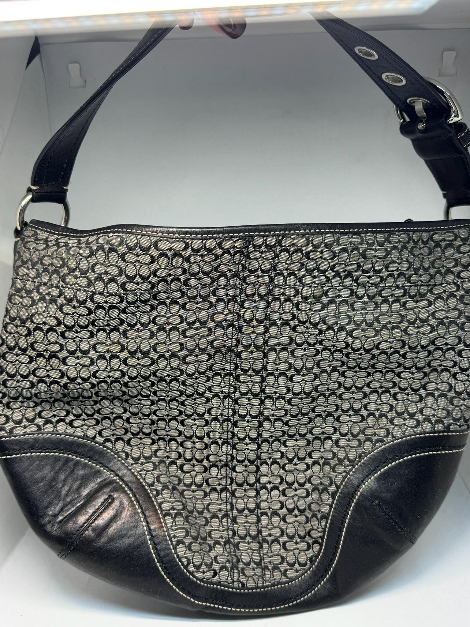 Vintage Coach Signature Ergo Logo Shoulder Bag, Bucket Bag
