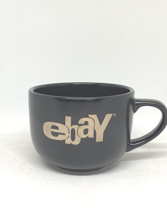 Large Black Ebay Logo Mug: 20 Oz Gold Lettering - Etsy