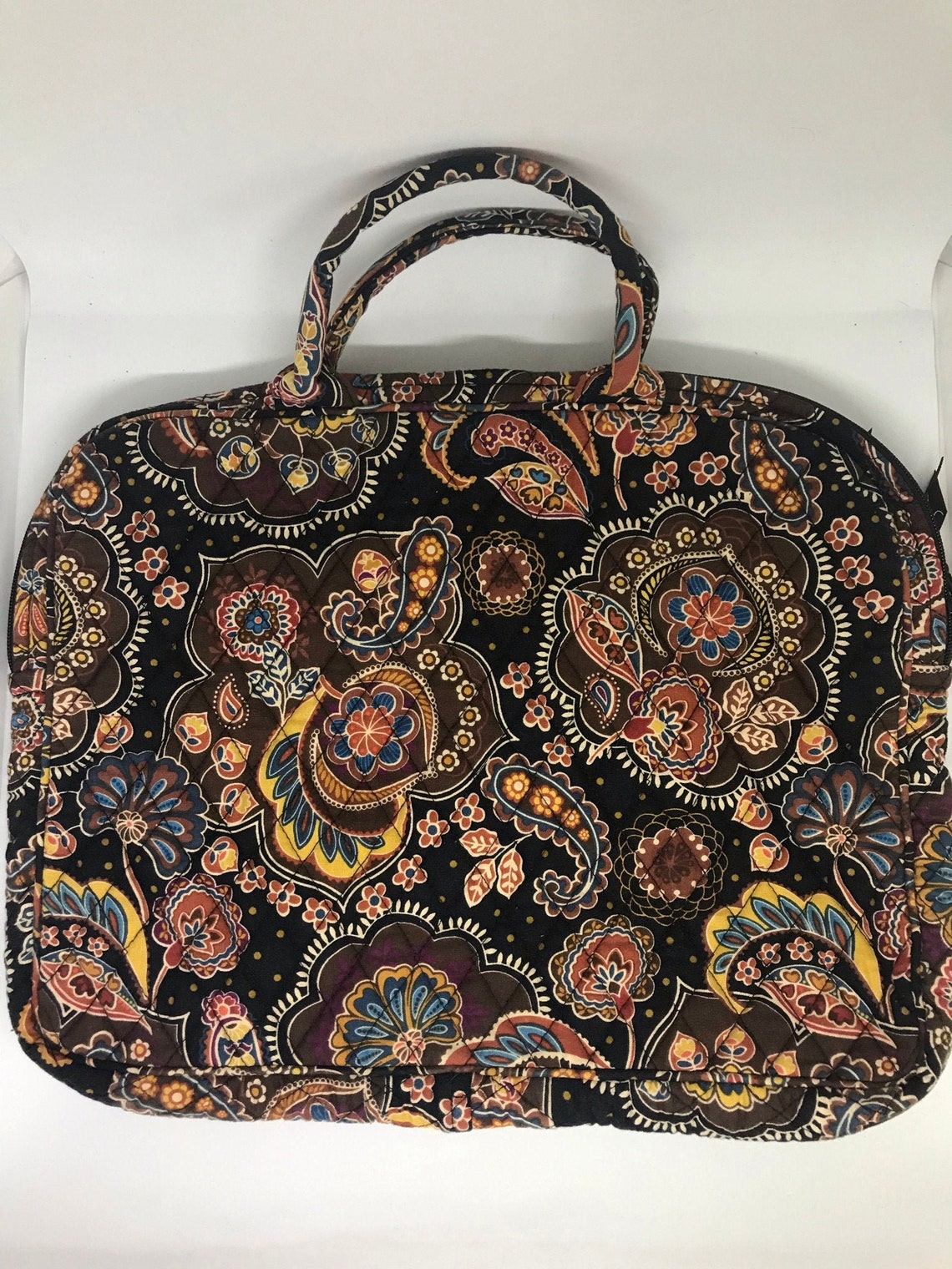 Vera Bradley Discontinued laptop bag with 2 handles brown | Etsy