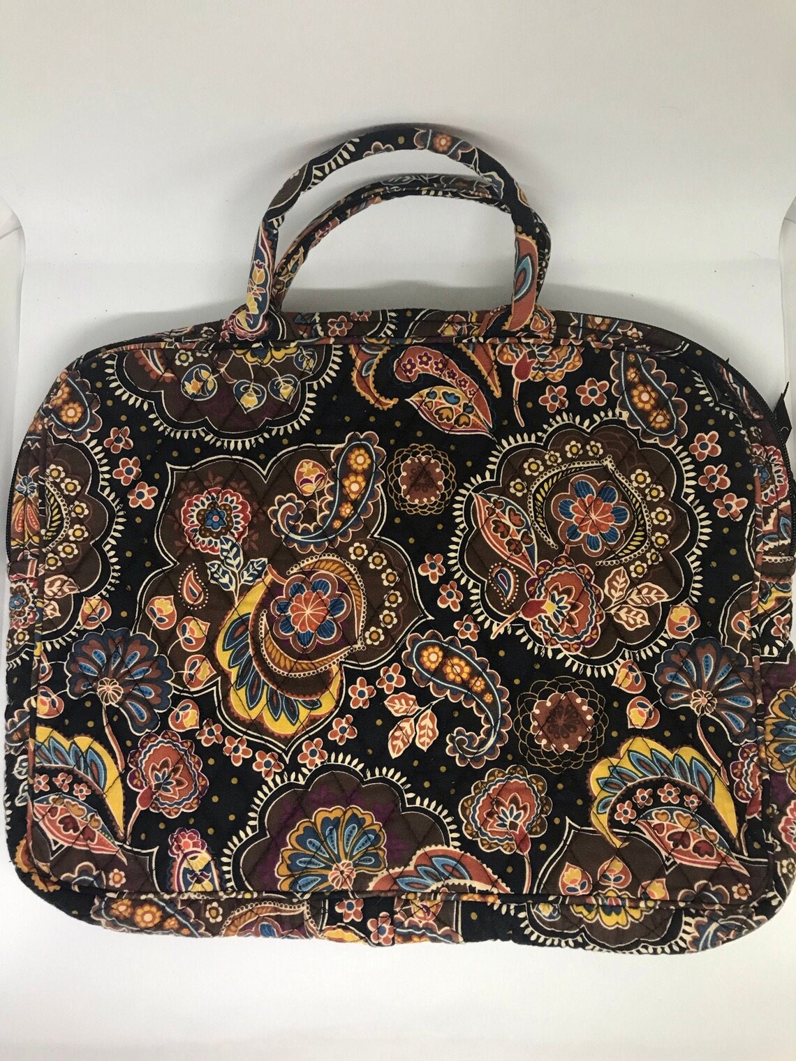 Vera Bradley Discontinued laptop bag with 2 handles brown Etsy