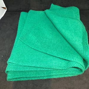 Kelly green super soft, well made scarf, unisex: Vintage Scarf, 64" x 10"