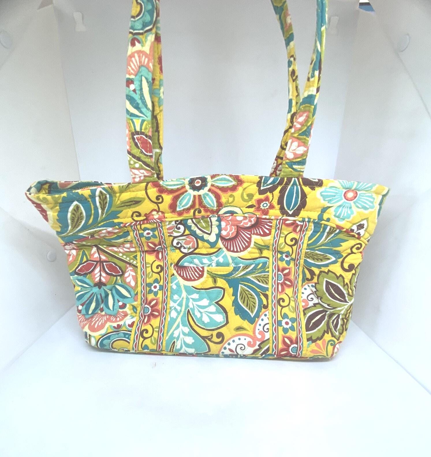 Vera Bradley Retro 70s Bohemian Quilted Yellow Provincial Crossbody Bag Vera Bradley Bags Yellow - Etsy main image 4