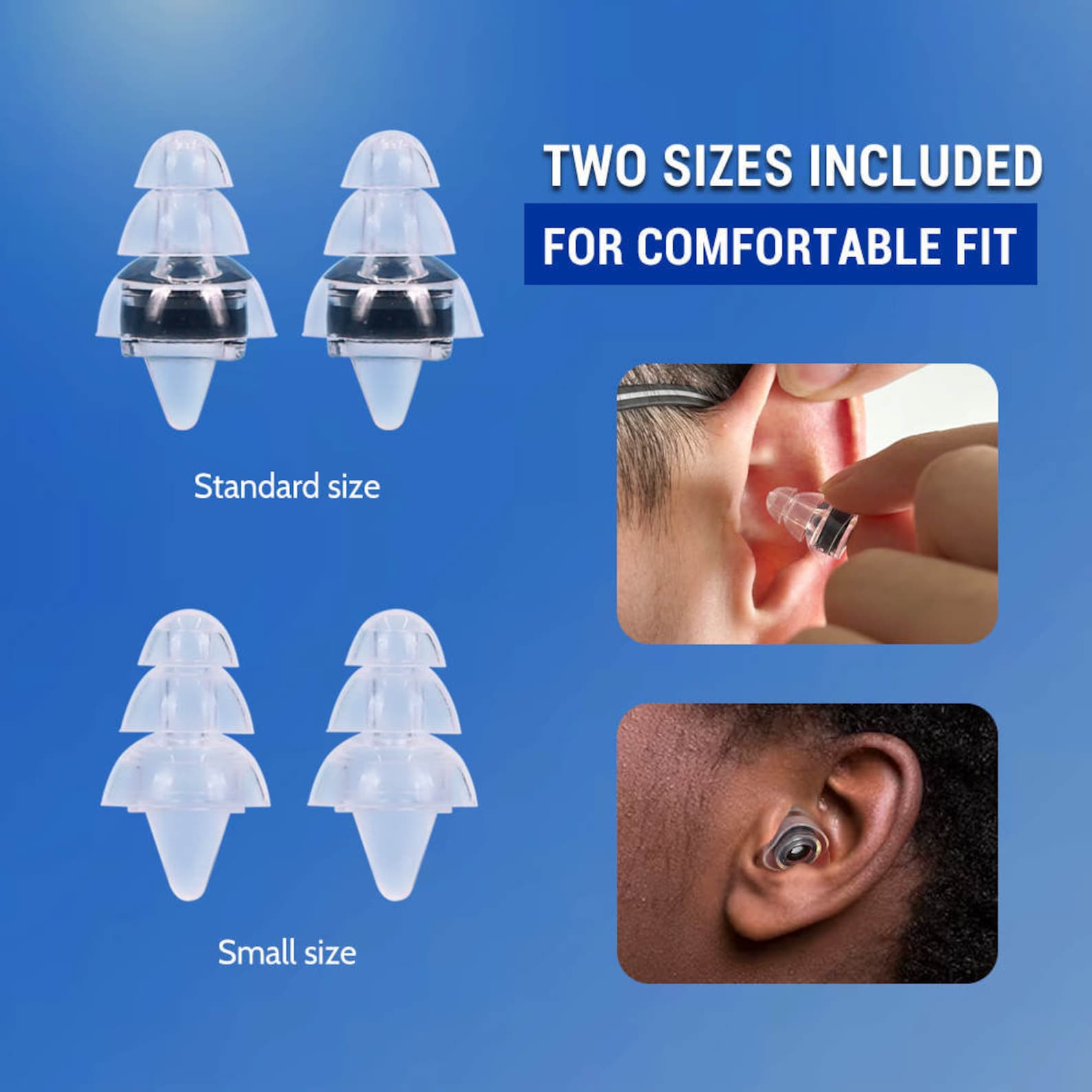 Musicians Ear Placid Sound High Fidelity Ear Plugs for Concerts Loud Music Festival ...