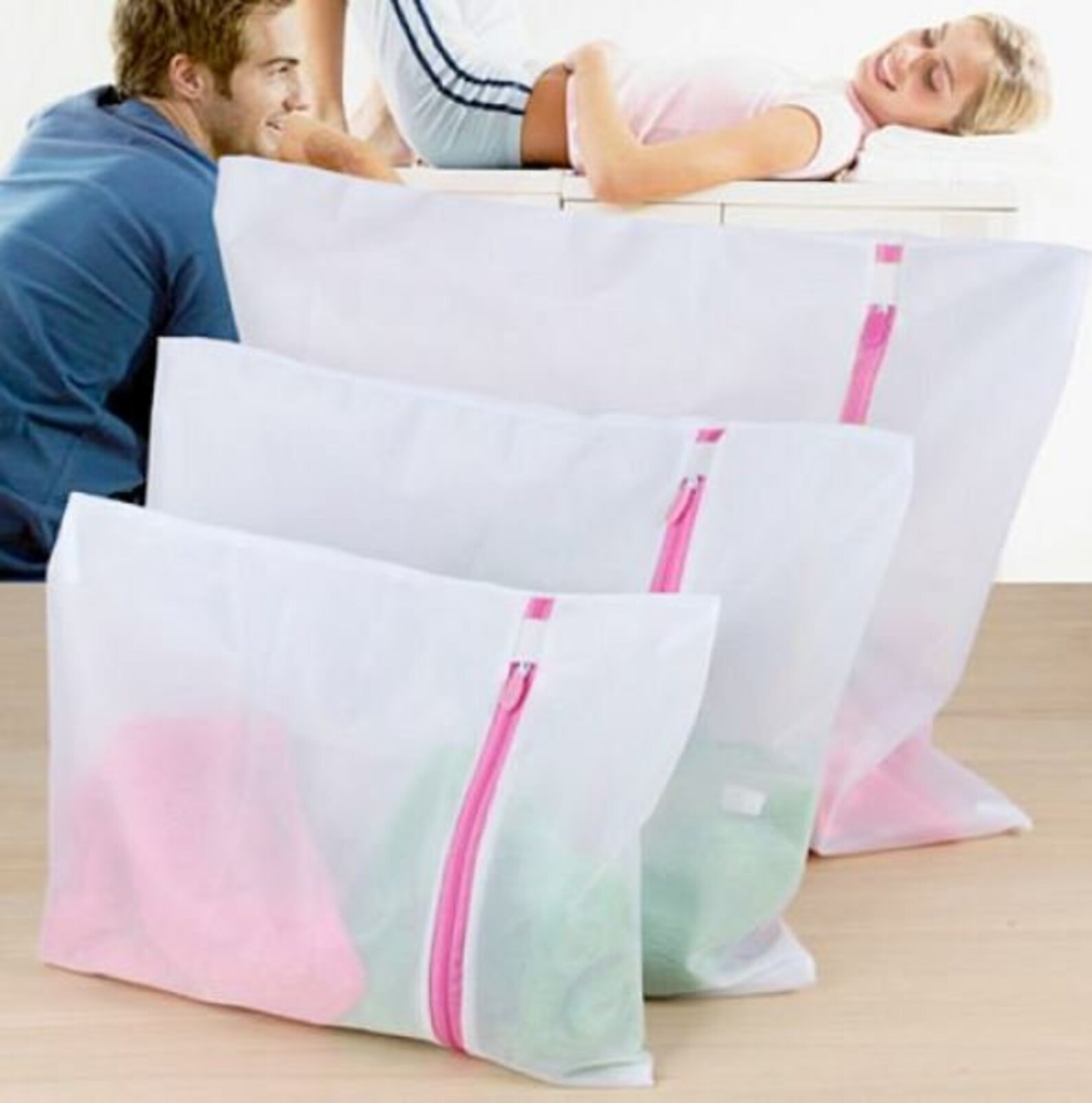 Set of 3 Zipped Laundry Washing Machine Bags Mesh Net great Etsy