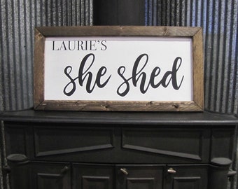 she shed signs etsy