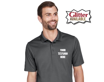 Custom Polo Men Charcoal Shirt Your Own Logo Printed Shirt Sale of the Week! Polo shirt Business shirt 100% Polyester Sport polo Graphite