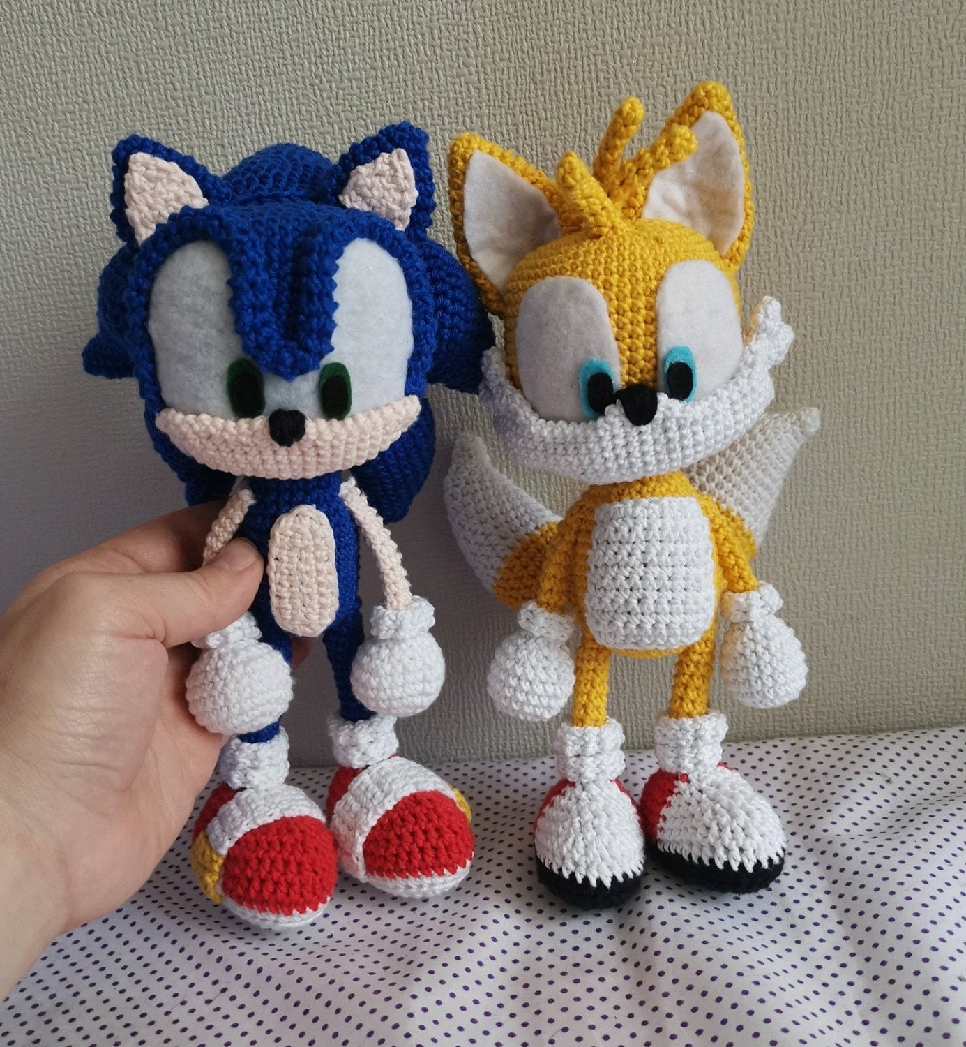 Sonic and Tails pattern in Spanish Etsy UK