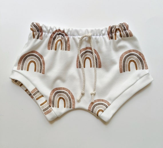 RainbowRainbow Organic Cotton BloomersToddler Baby BloomersDiaper CoverRainbow Printed Cotton Baby Shorts Baby Organic Cotton Shorties