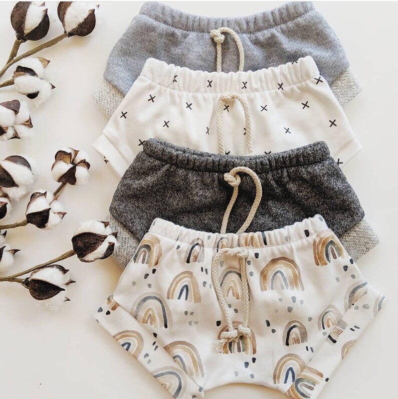 RainbowRainbow Organic Cotton BloomersToddler Baby BloomersDiaper CoverRainbow Printed Cotton Baby Shorts Baby Organic Cotton Shorties