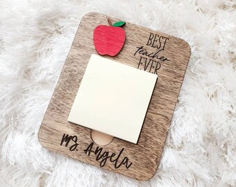 Sticky Note Holder | Personalized Post-it Notes Holder | Teacher Gift | Appreciation Gifts | End of year Gift from Student | Best Teacher