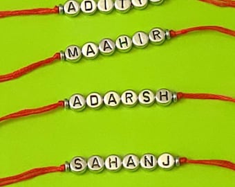 Handmade Custom Rakhi for brothers, cousins, kids - Raksha Bandhan- Friendship bracelet, BFFs, back to school first day of school mommy me