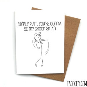 PUTT PUN GOLF Groomsman Proposta di matrimonio Divertente, Damigella d'onore, Vuoi essere il mio testimone di nozze, Scatola regalo per lo sposo, Proposta della damigella d'onore