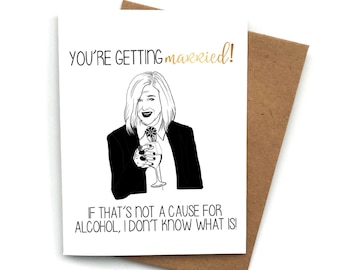 Funny Wine Wedding Card: Congratulations Newly Weds