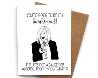 Funny Bridesmaid Proposal Card: Alcohol Theme