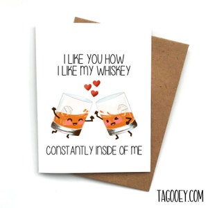 Lustige Whisky Liebeskarte, in mir, Valentinstag Karte, Karte für Freund, Karte Freundin, Jubiläumskarte, Valentinstag Geschenk für ihn