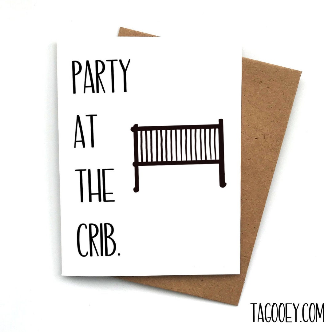 Baby Shower Card Funny Crib Baby Pun Card, Baby Shower Gift, Baby Boy