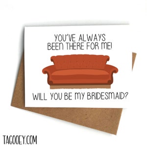 Cute COUCH Bridesmaid Proposal Card, Maid of Honor Proposal, Be My Bridesmaid Card, Bridesmaid Box, Maid of Honor Proposal, Bridesman Card