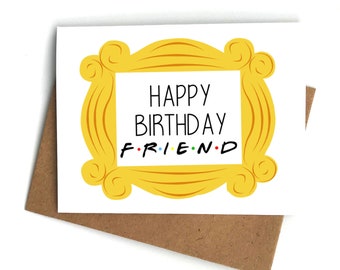 Cute Birthday Card Happy Birthday Friend, Birthday Card for Him, Birthday Card for Her, Friends Birthday Card, Birthday Gift for Friend