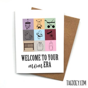 Tarjeta ERA Baby Shower, Tarjeta divertida de baby shower, Bebé niño, Niña, Regalo de bebé, Tarjeta de embarazo divertida, Idea de regalo de baby shower, Tarjeta de cultura pop