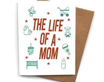Carte Showgirl BABY SHOWER, jolie carte de baby shower, bébé garçon, bébé fille, cadeau de naissance, drôle de carte de grossesse, idée cadeau de baby shower, vie d'une maman