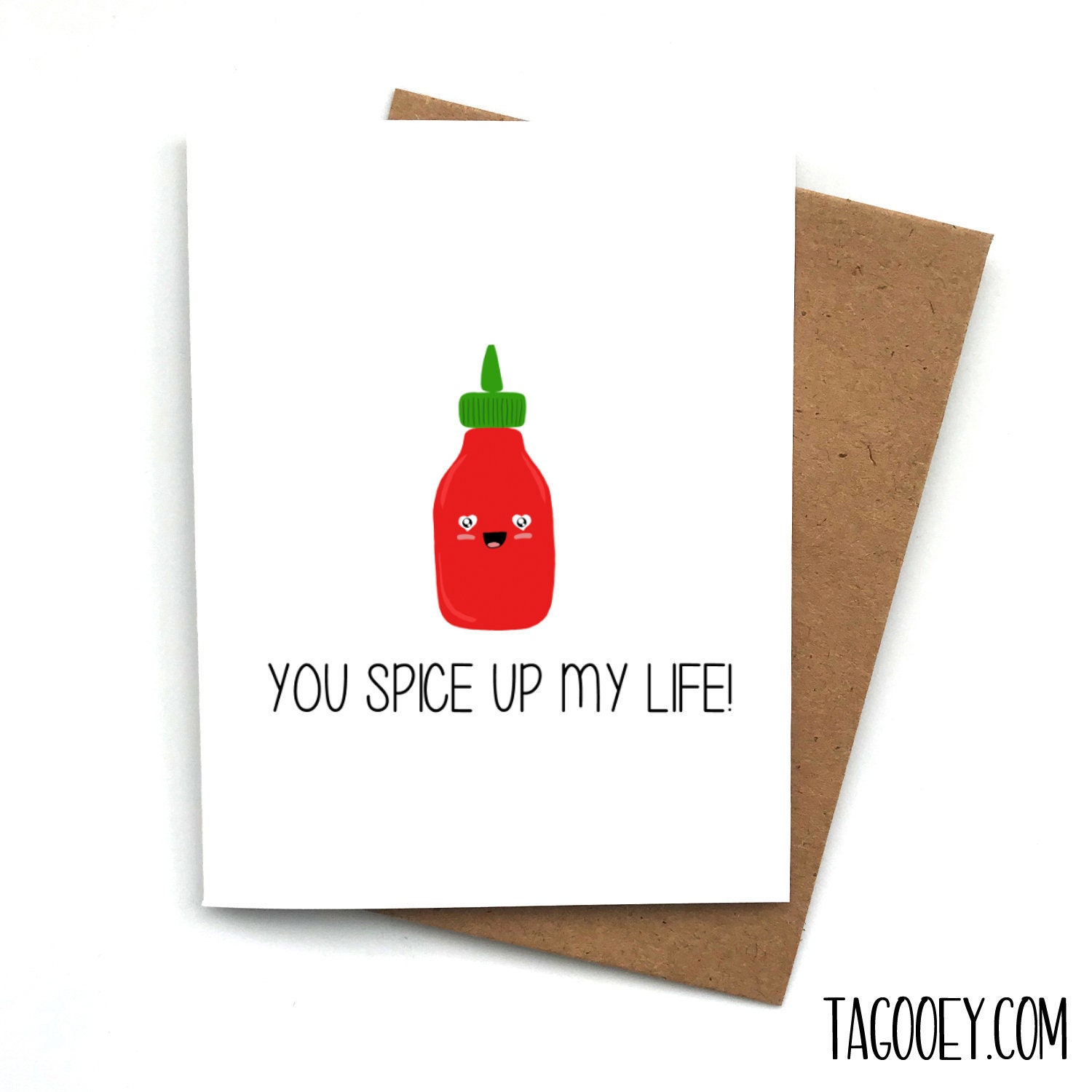 Cute Love Card HOT SAUCE Pun Funny Birthday Card Card For Etsy