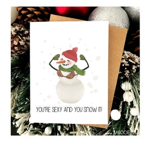 Funny SEXY SNOWMAN Christmas Card, Cute Christmas Card, Holiday Card, Funny Xmas Card, Friend Christmas Card, Snowman Christmas card, xmas