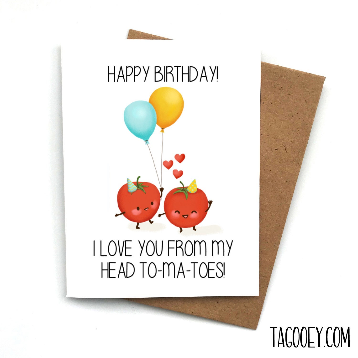 Birthday Card Cute TOMATO Pun Card Birthday Greeting for Him Etsy