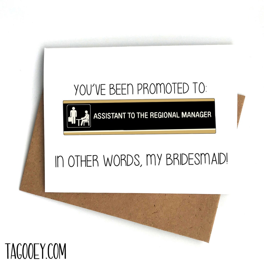 Funny Proposal Card PROMOTED Bridesmaid Proposal Maid of Etsy